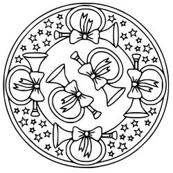 Desenho Mandalas de Natal (Mandalas) #175375 para imprimir e colorir