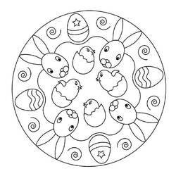 Mandalas de Páscoa - Desenhos para colorir gratuitos
