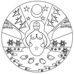 Página para colorir: Mandalas de Primavera (Mandalas) #175318 - Páginas para Colorir Imprimíveis Gratuitamente