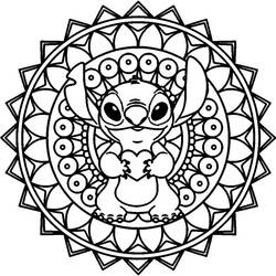 Mandalas do Stitch - Desenhos para colorir gratuitos