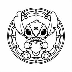 Desenho Mandalas do Stitch (Mandalas) #216357 para imprimir e colorir
