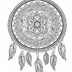 Página para colorir: Mandalas Filtro dos Sonhos (Mandalas) #190183 - Páginas para Colorir Imprimíveis Gratuitamente
