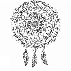 Página para colorir: Mandalas Filtro dos Sonhos (Mandalas) #190194 - Páginas para Colorir Imprimíveis Gratuitamente