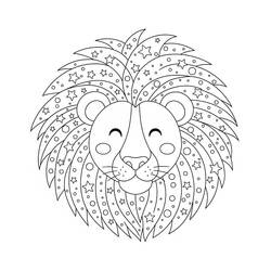 Desenho Mandalas Leão (Mandalas) #220799 para imprimir e colorir