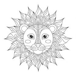 Desenho Mandalas Leão (Mandalas) #220800 para imprimir e colorir