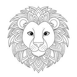 Desenho Mandalas Leão (Mandalas) #220804 para imprimir e colorir