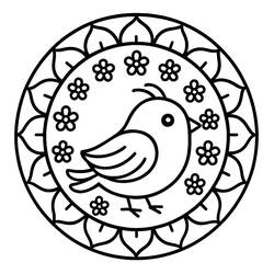 Desenho Pássaro Mandala (Mandalas) #221981 para imprimir e colorir