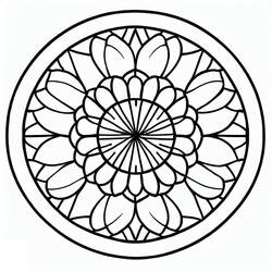 Desenho Rosácea (Mandalas) #193000 para imprimir e colorir