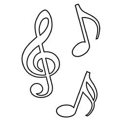 Desenhos para colorir: Notas Musicais - Páginas para Colorir Imprimíveis Gratuitamente