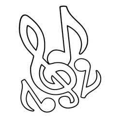 Página para colorir: Notas Musicais (Música) #218761 - Páginas para Colorir Imprimíveis Gratuitamente