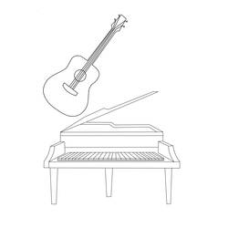 Página para colorir: Piano (Música) #173521 - Páginas para Colorir Imprimíveis Gratuitamente