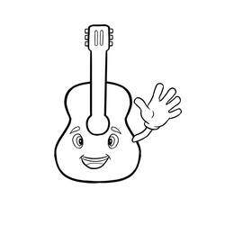 Desenho Violão (Música) #173175 para imprimir e colorir