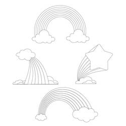 Desenho Arco-íris (Natureza e Estações) #172426 para imprimir e colorir