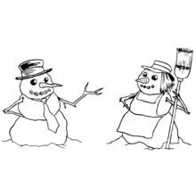 Desenho Boneco de Neve (Natureza e Estações) #89240 para imprimir e colorir