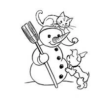 Desenho Boneco de Neve (Natureza e Estações) #89264 para imprimir e colorir
