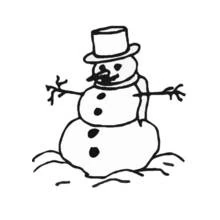 Desenho Boneco de Neve (Natureza e Estações) #89297 para imprimir e colorir