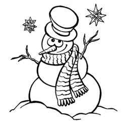 Desenhos para colorir: Boneco de Neve - Páginas para Colorir Imprimíveis Gratuitamente