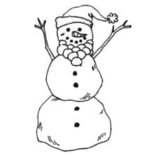 Desenho Boneco de Neve (Natureza e Estações) #89321 para imprimir e colorir