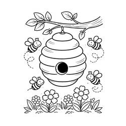 Desenho Colmeia (Natureza e Estações) #221605 para imprimir e colorir