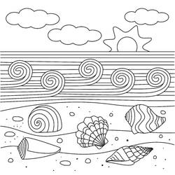Página para colorir: Concha (Natureza e Estações) #185427 - Páginas para Colorir Imprimíveis Gratuitamente