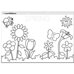 Desenhos para colorir: Estação da Primavera - Páginas para Colorir Imprimíveis Gratuitamente
