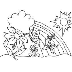 Desenho Estação da Primavera (Natureza e Estações) #173231 para imprimir e colorir