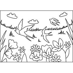 Desenho Estação da Primavera (Natureza e Estações) #173232 para imprimir e colorir