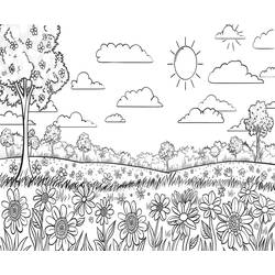 Desenho Estação da Primavera (Natureza e Estações) #218210 para imprimir e colorir