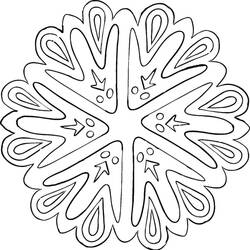 Página para colorir: Floco de Neve (Natureza e Estações) #190254 - Páginas para Colorir Imprimíveis Gratuitamente