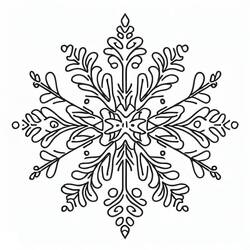 Página para colorir: Floco de Neve (Natureza e Estações) #190256 - Páginas para Colorir Imprimíveis Gratuitamente