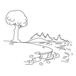 Página para colorir: Lago (Natureza e Estações) #166065 - Páginas para Colorir Imprimíveis Gratuitamente