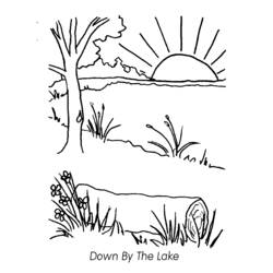 Página para colorir: Lago (Natureza e Estações) #166077 - Páginas para Colorir Imprimíveis Gratuitamente
