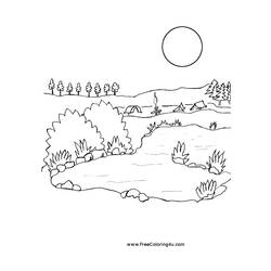 Página para colorir: Lago (Natureza e Estações) #166087 - Páginas para Colorir Imprimíveis Gratuitamente