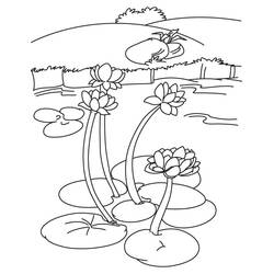 Página para colorir: Lago (Natureza e Estações) #166094 - Páginas para Colorir Imprimíveis Gratuitamente