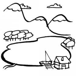 Desenho Lago (Natureza e Estações) #207360 para imprimir e colorir