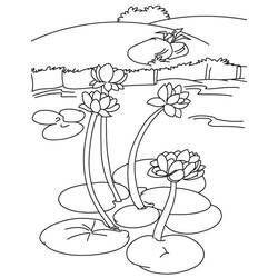 Desenho Lago (Natureza e Estações) #207361 para imprimir e colorir