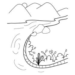 Desenho Lago (Natureza e Estações) #207367 para imprimir e colorir