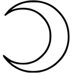 Desenhos para colorir: Lua Crescente - Páginas para Colorir Imprimíveis Gratuitamente