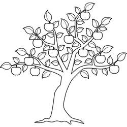 Página para colorir: Macieira (Natureza e Estações) #163762 - Páginas para Colorir Imprimíveis Gratuitamente