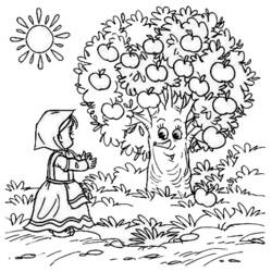 Página para colorir: Macieira (Natureza e Estações) #163773 - Páginas para Colorir Imprimíveis Gratuitamente