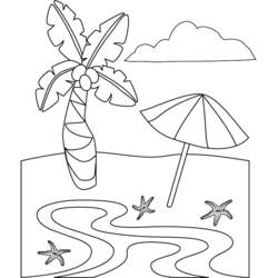 Página para colorir: Praia (Natureza e Estações) #158968 - Páginas para Colorir Imprimíveis Gratuitamente