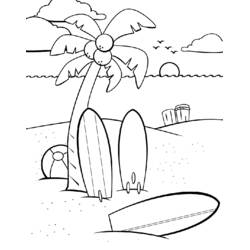 Página para colorir: Praia (Natureza e Estações) #159002 - Páginas para Colorir Imprimíveis Gratuitamente
