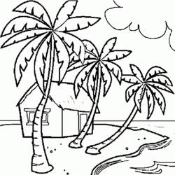 Página para colorir: Praia (Natureza e Estações) #159027 - Páginas para Colorir Imprimíveis Gratuitamente