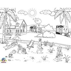 Página para colorir: Praia (Natureza e Estações) #159035 - Páginas para Colorir Imprimíveis Gratuitamente