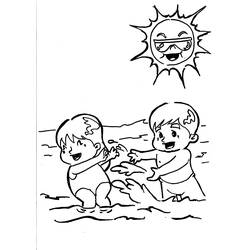 Página para colorir: Praia (Natureza e Estações) #159037 - Páginas para Colorir Imprimíveis Gratuitamente