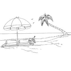 Página para colorir: Praia (Natureza e Estações) #159119 - Páginas para Colorir Imprimíveis Gratuitamente