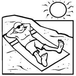 Página para colorir: Praia (Natureza e Estações) #159125 - Páginas para Colorir Imprimíveis Gratuitamente