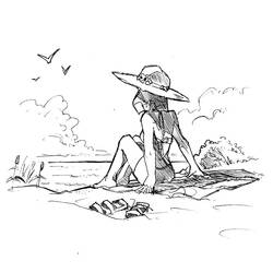 Página para colorir: Praia (Natureza e Estações) #159178 - Páginas para Colorir Imprimíveis Gratuitamente