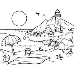 Página para colorir: Verão (Natureza e Estações) #165390 - Páginas para Colorir Imprimíveis Gratuitamente