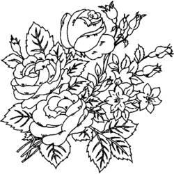 Página para colorir: Buquê de flores (Natureza) #160761 - Páginas para Colorir Imprimíveis Gratuitamente